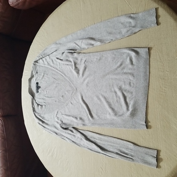 Express Gray V-Neck Sweater - Picture 1 of 5